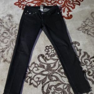 True Religion black flap jeans